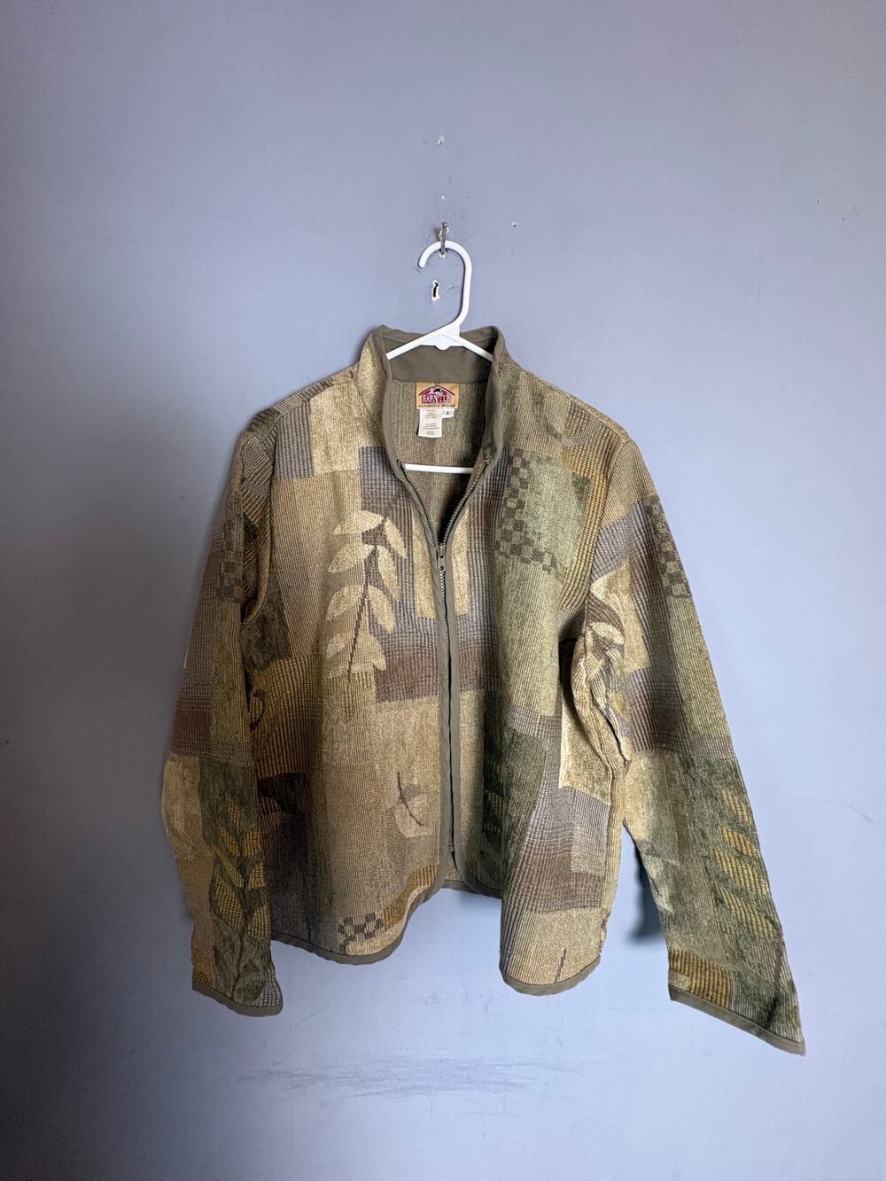 Barnfly Women’s Western Knit Sweater Earth Tone Pattern Size L